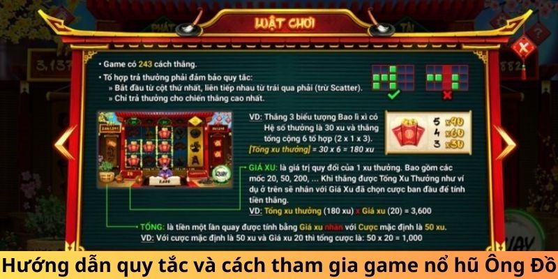 Hướng dẫn quy tắc và cách tham gia game nổ hũ Ông Đồ